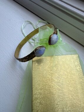Flashy Blue Moonstone Bangle